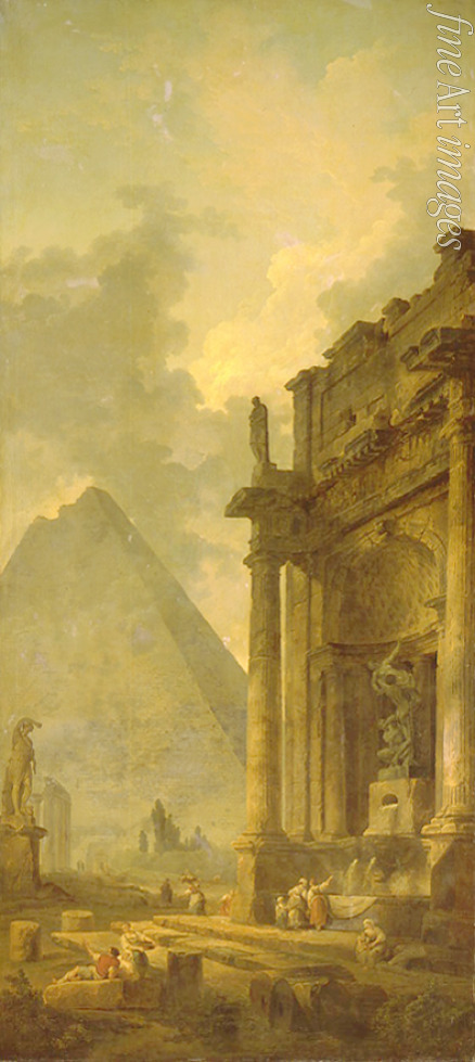 Robert Hubert - Ruine mit Pyramide
