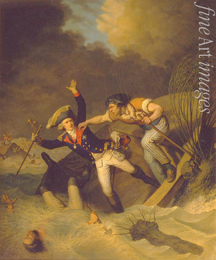Wille Pierre Alexandre - The Death of Duke Leopold of Brunswick during a flood in Brunswick in 1785