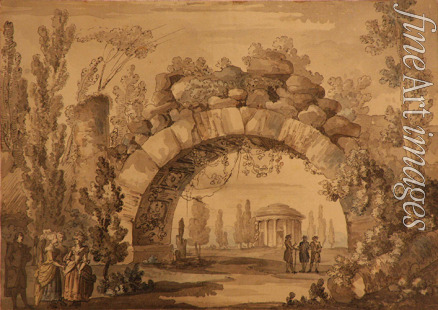 Quarenghi Giacomo Antonio Domenico - Park Landscape With An Arch