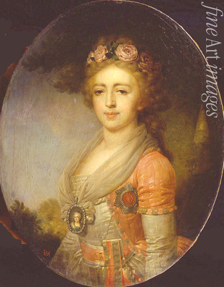 Borovikovsky Vladimir Lukich - Portrait of Grand Duchess Alexandra Pavlovna (1783-1801), Daughter of Emperor Paul I
