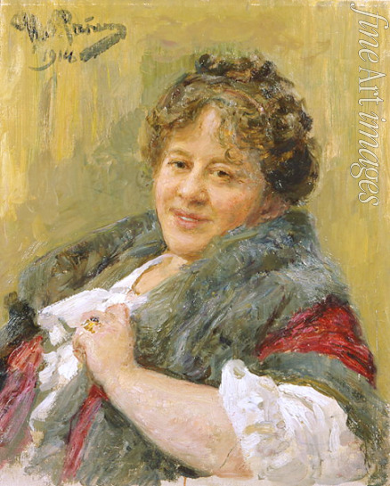 Repin Ilya Yefimovich - Portrait of the author Tatyana Shchepkina-Kupernik (1874-1952)
