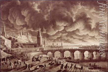 Schinkel Karl Friedrich - The Fire of Moscow, 1812
