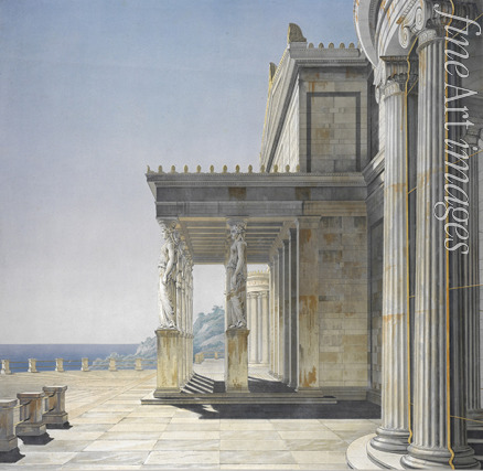 Schinkel Karl Friedrich - The Orianda Palace in the Crimea. Perspective View of the Sea Terrace