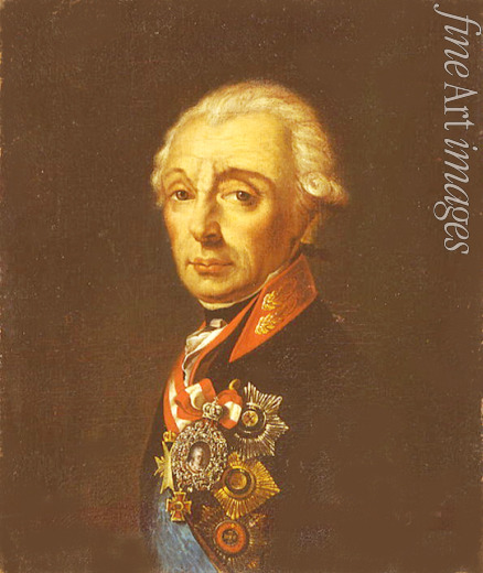 Russischer Meister - Porträt von Feldmarschall Generalissimus Graf Alexander Suworow (1729-1800)