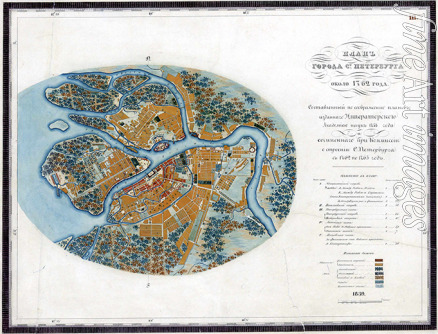 Agafonov the Elder - Map of Petersburg