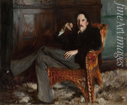 Sargent John Singer - Porträt von Robert Louis Stevenson (1850-1894)