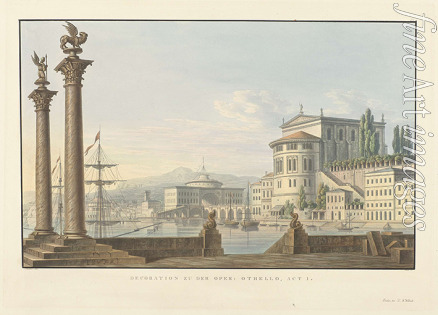 Schinkel Karl Friedrich - Bühnenbildentwurf zur Oper Otello von Gioachino Rossini