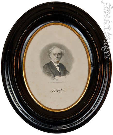 Unbekannter Künstler - Porträt von Dichter Fjodor Iwanowitsch Tjuttschew (1803-1873)
