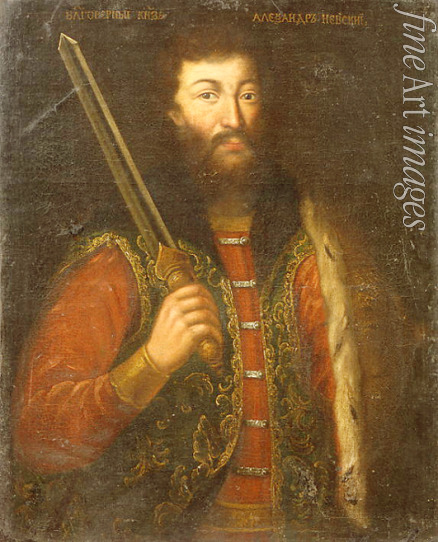 Russischer Meister - Bildnis Alexander Newski, Fürst von Nowgorod, Großfürst von Wladimir (1220-1263)