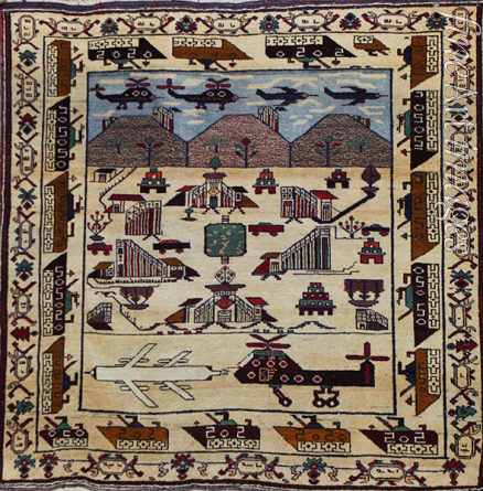 Orientalische angewandte Kunst - Afghanischer Kriegsteppich