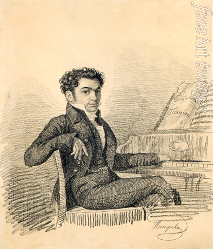 Hampeln Carl von - Portrait of the composer Alexey Nikolayevich Verstovsky (1799-1862)