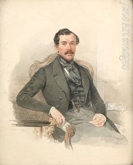 Sokolov Pyotr Fyodorovich - Portrait of Maximilian de Beauharnais, 3rd Duke of Leuchtenberg (1817-1852)
