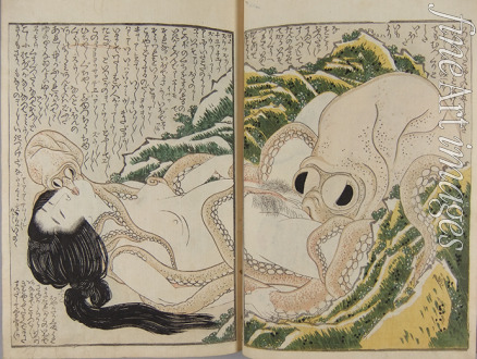 Hokusai Katsushika - Der Traum der Fischersfrau
