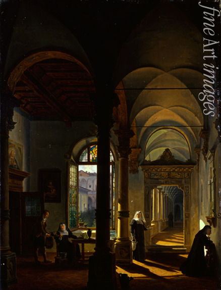 Migliara Giovanni - Innenraum eines Klosters