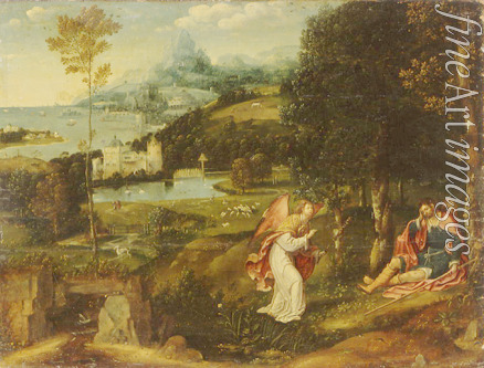 Patinier Joachim - Landschaft mit Legende des heiligen Rochus