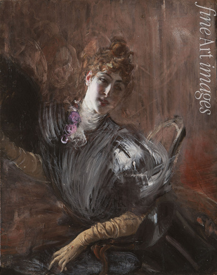 Boldini Giovanni - Young Woman, seated, wearing gloves