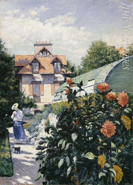 Caillebotte Gustave - Dahlias, Garden at Petit Gennevilliers