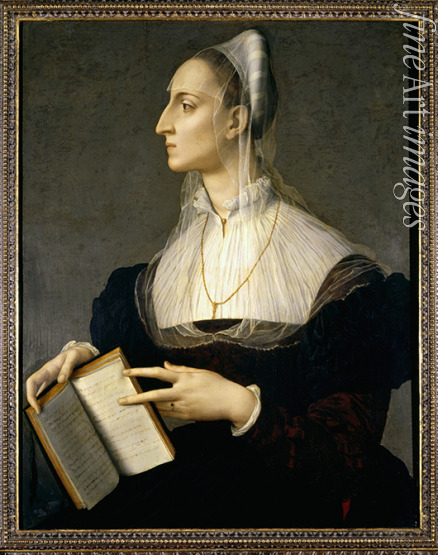 Bronzino Agnolo - Porträt von Dichterin Laura Battiferri (1523-1589)