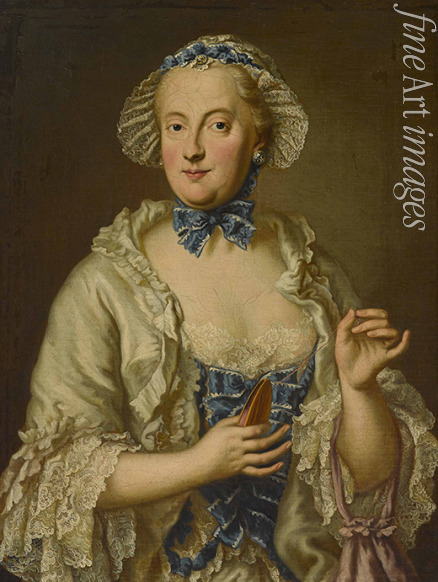 Desmarées George - Kurfürstin Maria Anna Sophie von Bayern, Prinzessin von Polen und Sachsen (1728-1797), eine Garnhaspel haltend