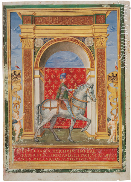 Unbekannter Künstler - Francesco Sforza zu Pferde