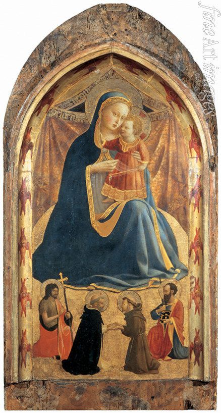 Angelico Fra Giovanni da Fiesole - Madonna of Humility (Madonna dell'Umiltà) with Saints