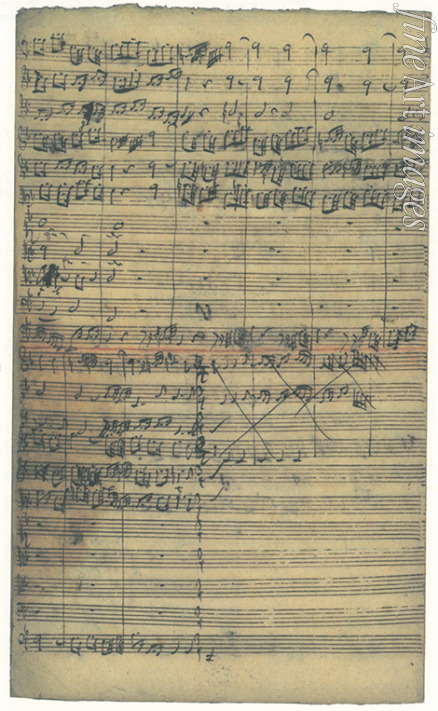 Bach Johann Sebastian - Manuskript der Kantate O Ewigkeit, du Donnerwort