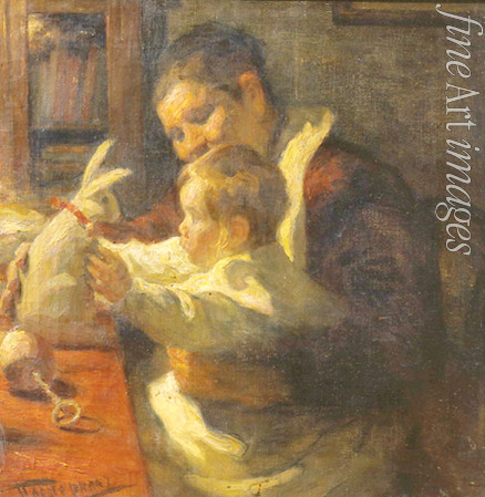 Pasternak Leonid Ossipowitsch - Häschen. Kinderfrau mit Kind