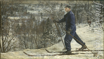 Brodsky Isaak Izrailevich - Kliment Voroshilov on a skiing trip