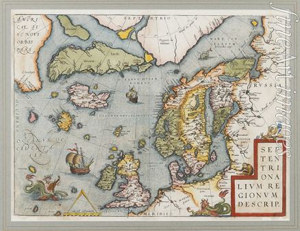 Ortelius Abraham - Septentrionalium Regionum Descrip. (The Arctic. Scandinavia)