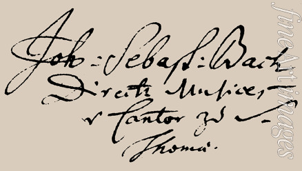 Bach Johann Sebastian - Signatur von Johann Sebastian Bach