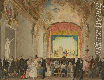 Yefimov Nikolai Yefimovich - The auditorium of the Theatre at the House of Prince Grigory Ivanovich Gagarin in Rome