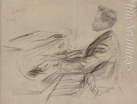 Pasternak Leonid Osipovich - Alexander Scriabin (1872-1915) at the grand piano