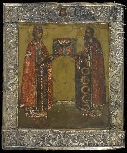 Russian icon - Saints Tsarevich Demetrius and Prince Roman of Uglich