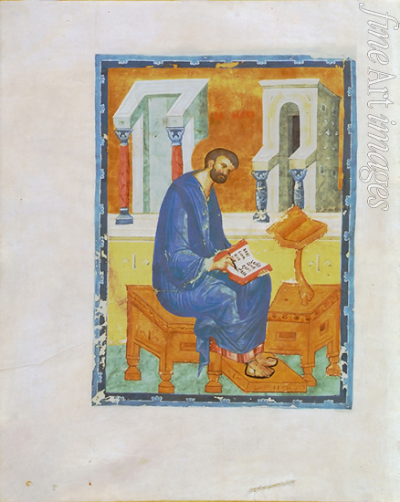 Rubljow Andrei (Schule) - Evangelist Markus (Miniatur aus dem Morosov-Evangeliar)