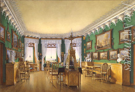 Hau Eduard - The Study room of Emperor Nicholas I in the Cottage Palace in Peterhof