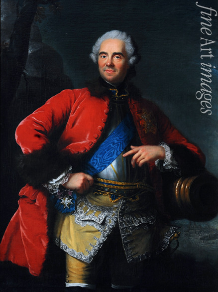 Loir Marianne - Porträt von Moritz Graf von Sachsen (1696-1750), Marschall von Frankreich