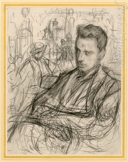Pasternak Leonid Osipovich - Portrait of the poet Rainer Maria Rilke (1875-1926)