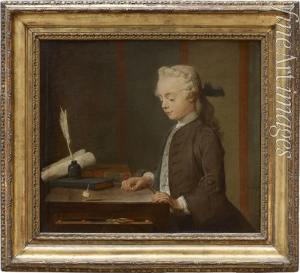 Chardin Jean-Baptiste Siméon - Boy with a Top (A Child with a Teetotum)