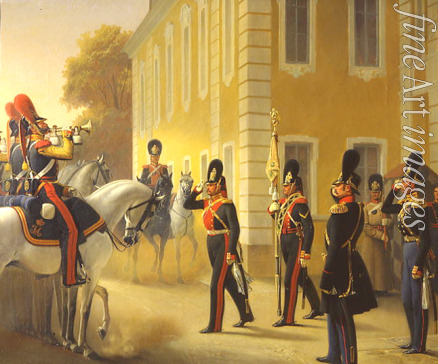 Jebens Adolf - Parading of the Standard of the Great Palace Peterhof Guards