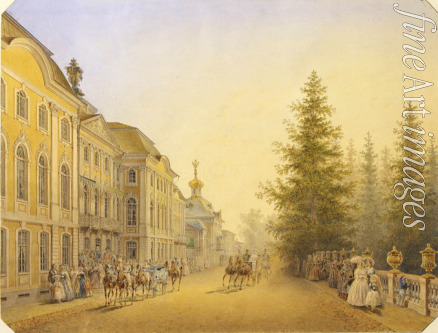 Sadovnikov Vasily Semyonovich - The main entrance of the Great palace in Peterhof