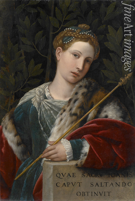 Moretto da Brescia Alessandro - Porträt einer Dame als Salomé