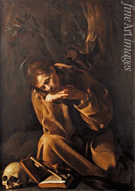 Caravaggio Michelangelo - Meditation des heiligen Franziskus von Assisi