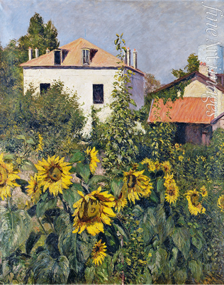 Caillebotte Gustave - Sonnenblumen, Garten in Petit Gennevilliers