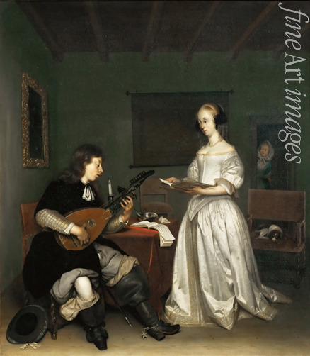 Ter Borch Gerard the Younger - The Duet: Singer and Theorbo Player