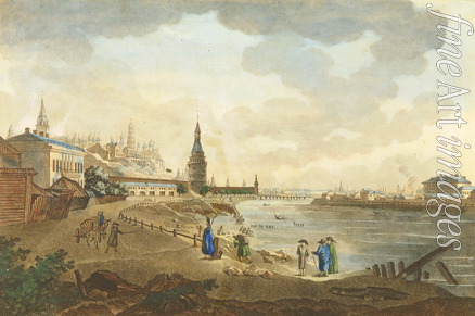 Quarenghi Giacomo Antonio Domenico - View of the Moscow Kremlin near the Big Stone Bridge