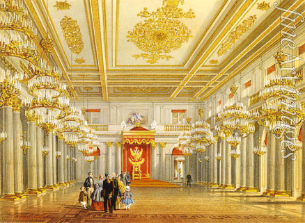 Sadovnikov Vasily Semyonovich - The George Hall (Great Throne Hall) of the Winter palace in St. Petersburg