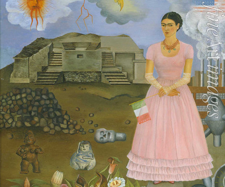 Kahlo Frida - Selbstbildnis auf der Grenze zwischen Mexiko und den USA