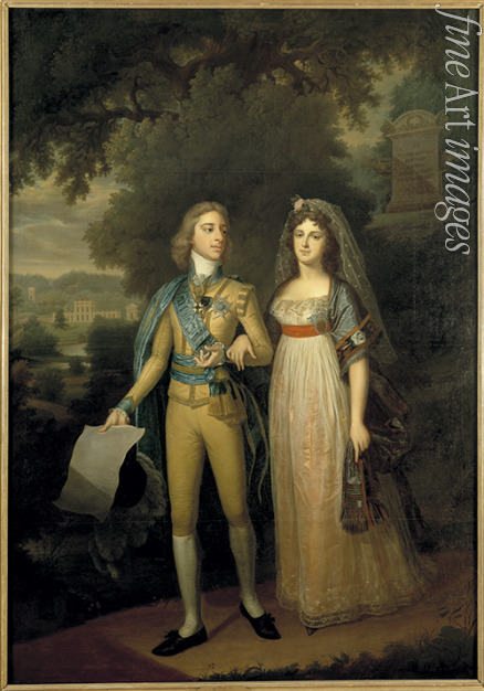Forsslund Jonas - Porträt von Gustav IV. Adolf von Schweden (1778-1837) und Friederike Dorothea Wilhelmine von Baden, Königin von Schweden