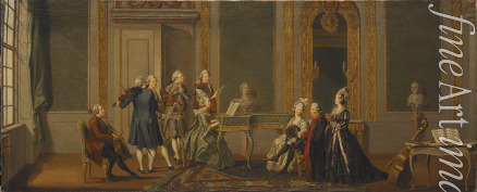 Hilleström Pehr - Gustavian Style Interior with a Musical Party