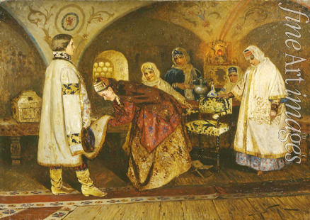 Nesterov Mikhail Vasilyevich - The Meeting between Tsar Alexei Mikhailovich and his Bride Maria Miloslavskaya